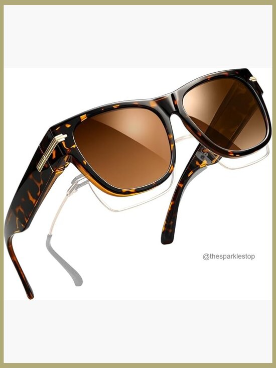Polarized Fit Over Sunglasses Square Over Glasses UV Protection main image 6